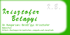 krisztofer belagyi business card